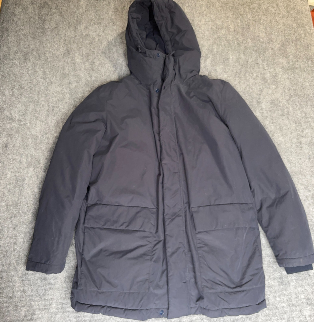 GAP Parka Jacket Mens Small Navy Hooded Insulated Parka Water Resistant Coat